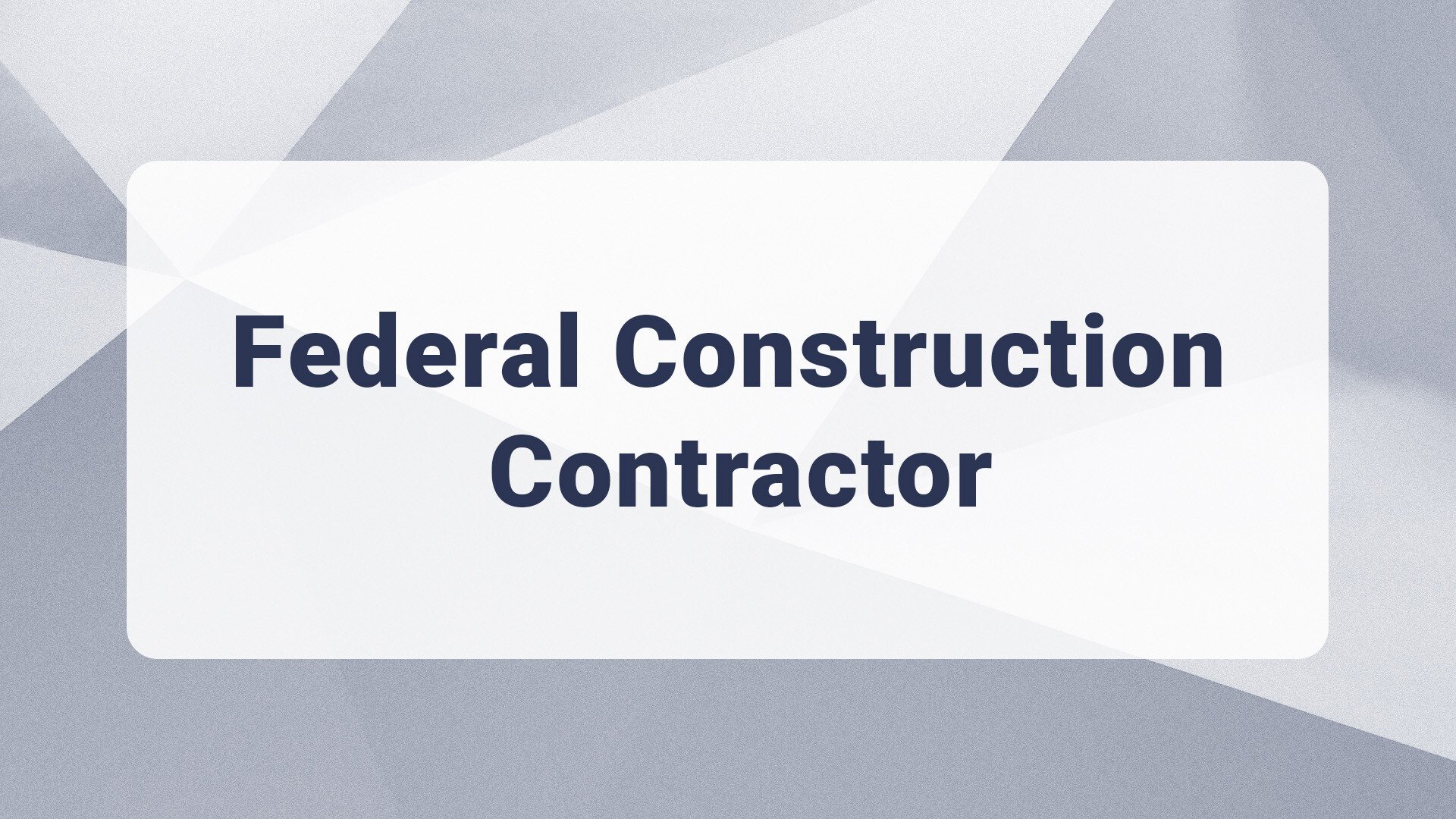Federal Construction Contractor Icon