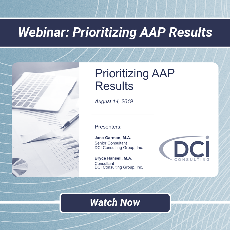 Prioritizing AAP Results Webinar